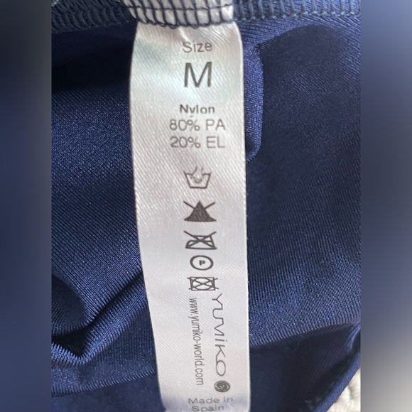 Yumiko Monique Mesh! Dark Navy Blue, Velvet Trim and Halter tie-Adult Medium - Picture 5 of 5